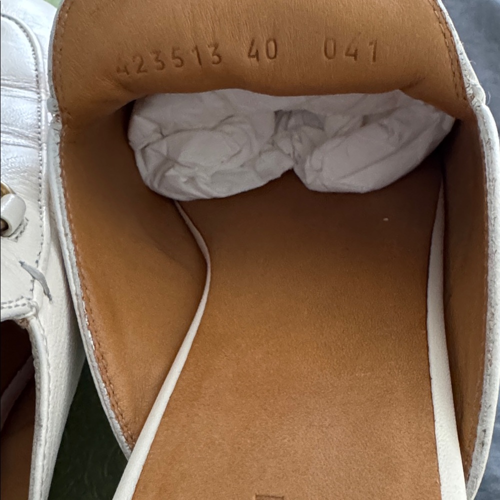 Gucci Womens Princetown Cream Leather
Gold Horsebit Mules Slippers. Made in 🇮🇹 - Picture 10 of 11